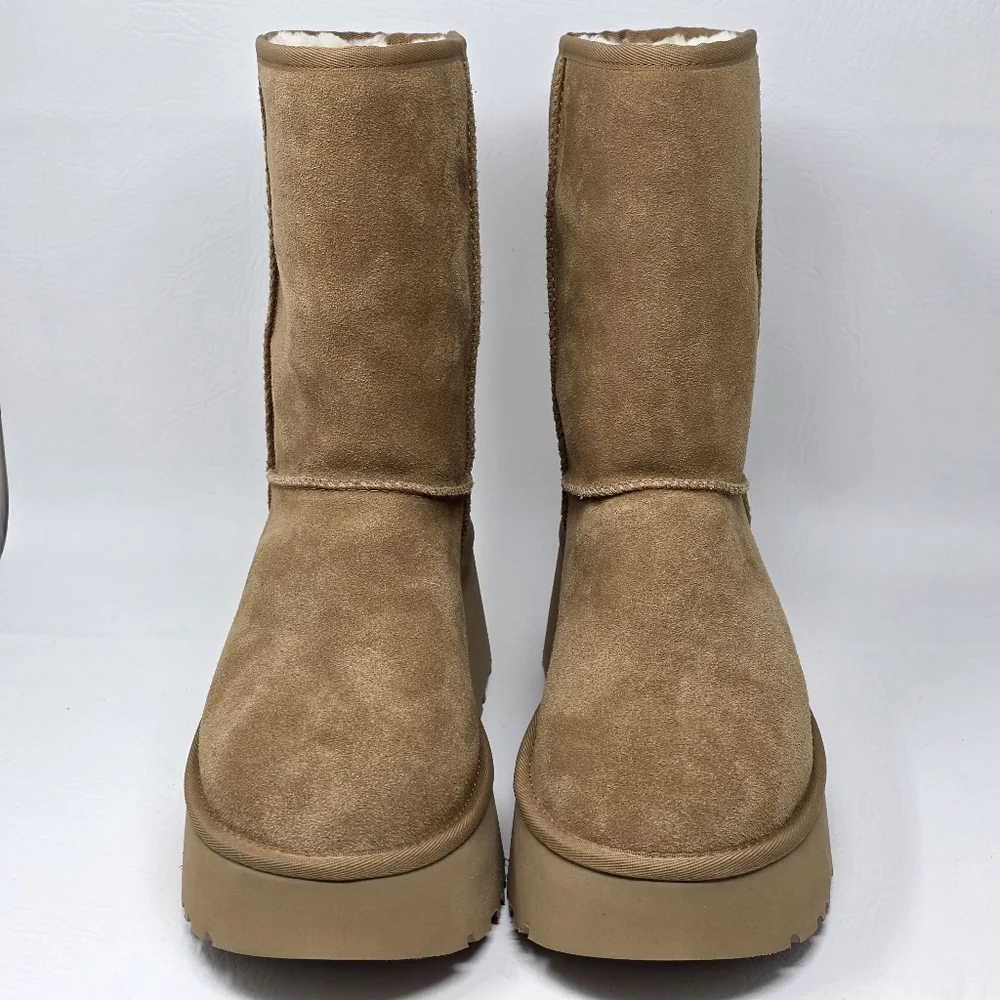 UGG Women's Size 11 Classic Heights Chestnut Suede Platform Boots 1158310 New